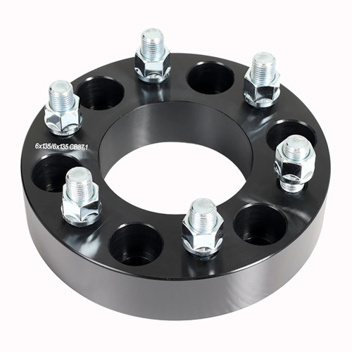 Billet Wheel Adapter-Black-6x135 to 6x135mm-Bore 87.1mm-Thickness 38mm (1.50'')-14x1.50mm