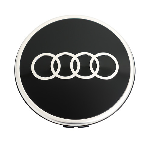 OEM AUDI Cap- Black With Brushed Aluminum Ring