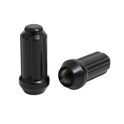 6 Spline Black Nut 2PC 60° Seat-12x1.25mm-19/21/22mm Hex-Premium