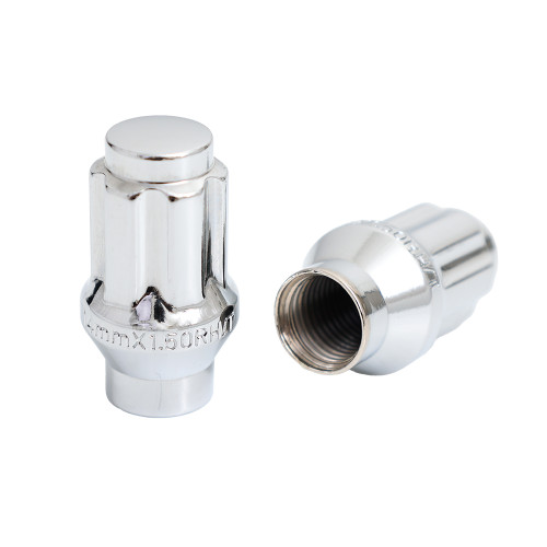 6 Spline Chrome Nut 1PC 60° ET Seat-14x1.50mm-19/21/22mm Hex-Premium