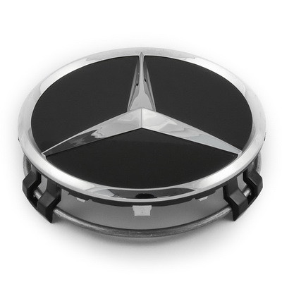 OEM M/B Cap- Black With Chrome Crest