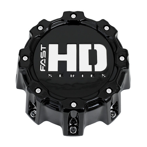 Gloss Black Cap With Gloss Silver Hardware And Silver Fast HD Series Logo
