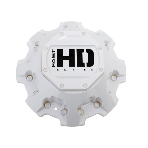 Gloss White Cap With Gloss White Hardware And Black Fast HD Series Logo