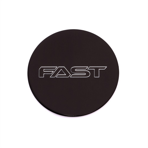 Black Emblem With Chrome Outline (FAST) Logo - Flat