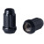 6 Spline Black Nut 2PC 60° Seat-12x1.25mm-17/19/21mm Hex-Premium