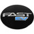 Black Emblem With Brushed Aluminum (FAST)- Blue (EV) Logo - Dome