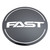 Black Emblem With Brushed Aluminum (FAST) Stroke Logo - Dome
