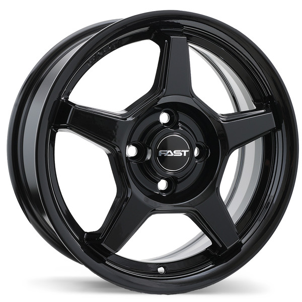 Fast Wheels Flair • 15x6.0 • 4x100mm • CB60.1 • +40 • Gloss Black