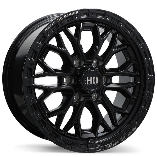 Fast HD Muramasa • 18x9.0 • 6x135mm • CB87.1 • +30 • Gloss Black with Grey Milling