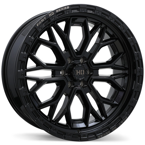Fast HD Muramasa • 20x9.0 • 6x114.3mm • CB66.1 • 0 • Gloss Black with Grey Milling