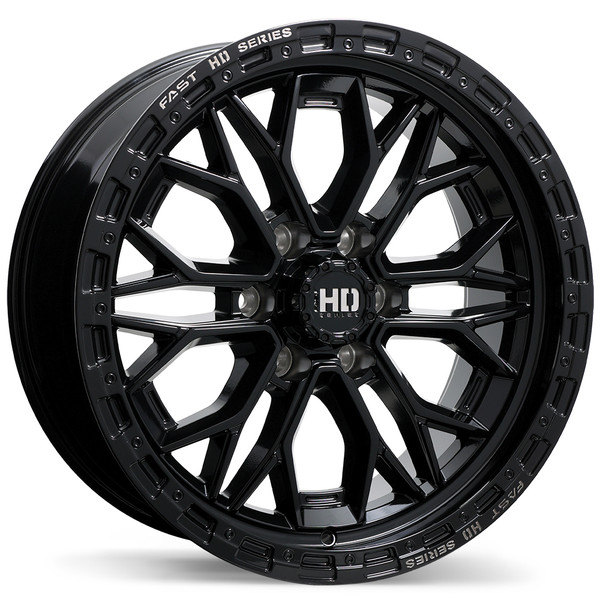 Fast HD Muramasa • 20x9.0 • 6x139.7mm • CB84.2 • 0 • Gloss Black with Grey Milling