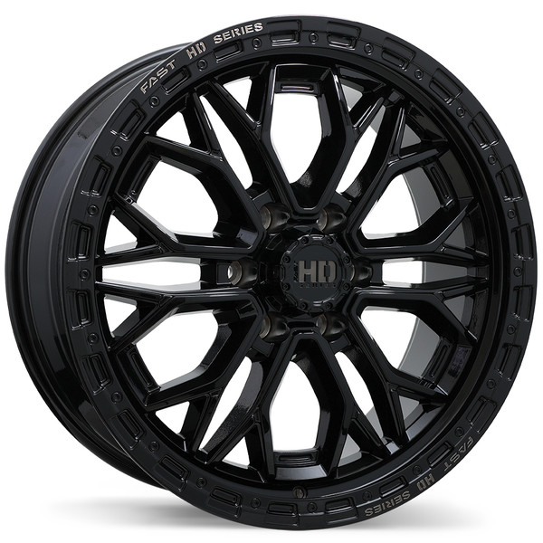 Fast HD Muramasa • 20x9.0 • 6x139.7mm • CB78 • +30 • Gloss Black with Grey Milling