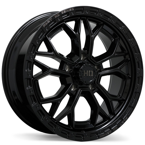 Fast HD Muramasa • 20x9.0 • 5x139.7mm • CB64.1 • +40 • Gloss Black with Grey Milling