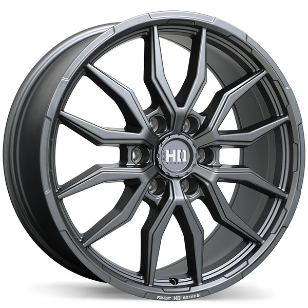 Fast HD Grit • 18x8.5 • 6x135mm • CB87.1 • +44 • Satin Gunmetal with Milling