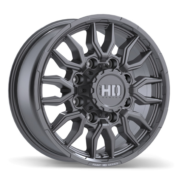 Fast HD Grit • 18x8.5 • 8x170mm • CB125.1 • +40 • Satin Gunmetal with Milling