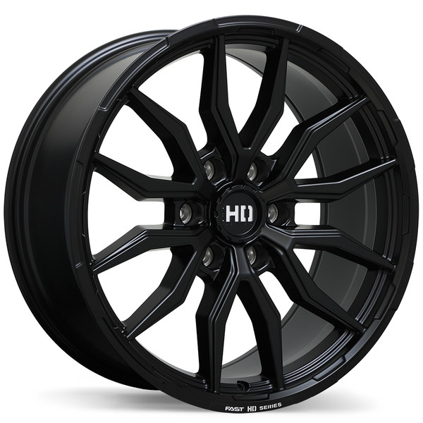 Fast HD Grit • 20x9.0 • 6x139.7mm • CB78 • +20 • Satin Black with Milling