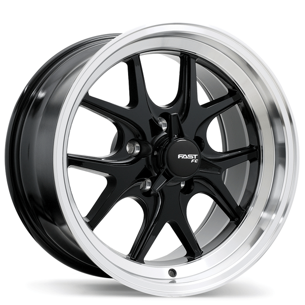 Fast Wheels FC04V • 18x9.0 • 5x120.65mm • CB72.6 • +15 • Gloss Black with Machined Lip