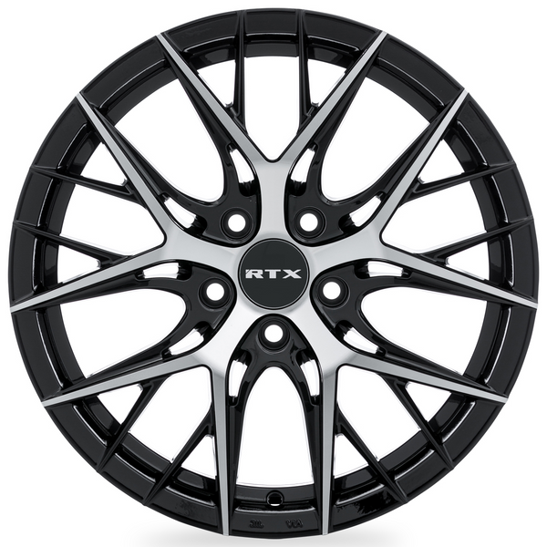 RTX® (R-Spec) • 082996 • Valkyrie • Gloss Black Machined • 18x8 5x112 CB66.6