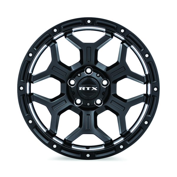 RTX® (Offroad) • 083114 • Goliath • Satin Black with Milled Rivets • 20x9 6x139.7 CB106.1