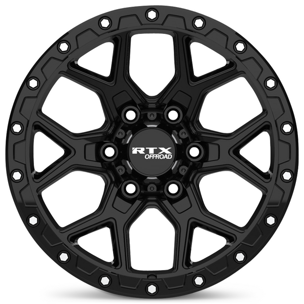 RTX® (Offroad) • 178620 • Storm • Gloss Black with Milled Rivets • 20x9 6x139.7 CB106.1