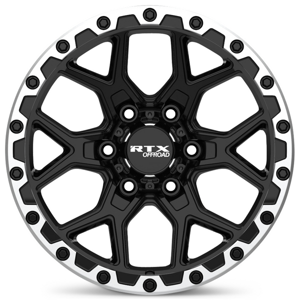 RTX® (Offroad) • 178622 • Storm • Gloss Black Milled with Machined Lip • 20x9 6x139.7 CB106.1