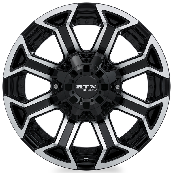 RTX® (Offroad) • 082948 • Peak • Gloss Black Machined • 18x9 8x170 CB125