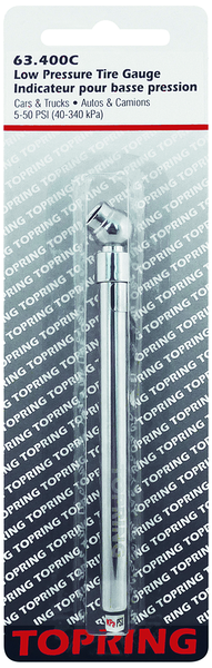 Topring 63-400C - Tire Gauge Pencil Type 5-50 PSI