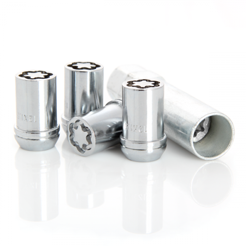 LOCK NUT SPLINE 12X1.25MM 19/21MM CHROME