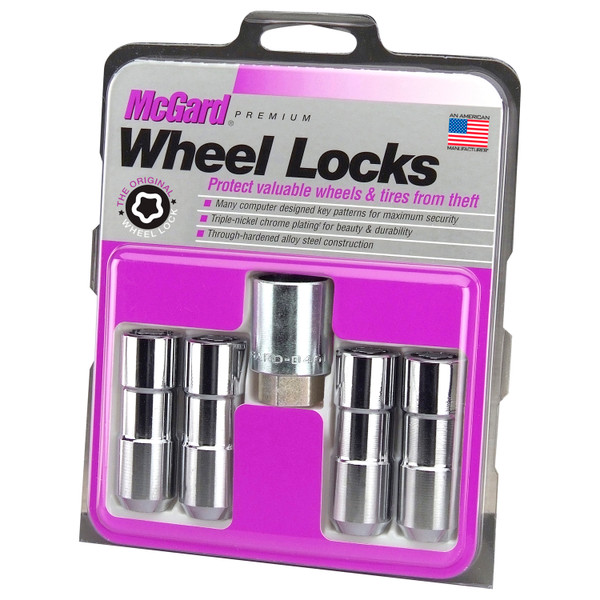 9/16-18 Chrome Cone Seat Exposed Style Wheel Locks- 2.50 OAL