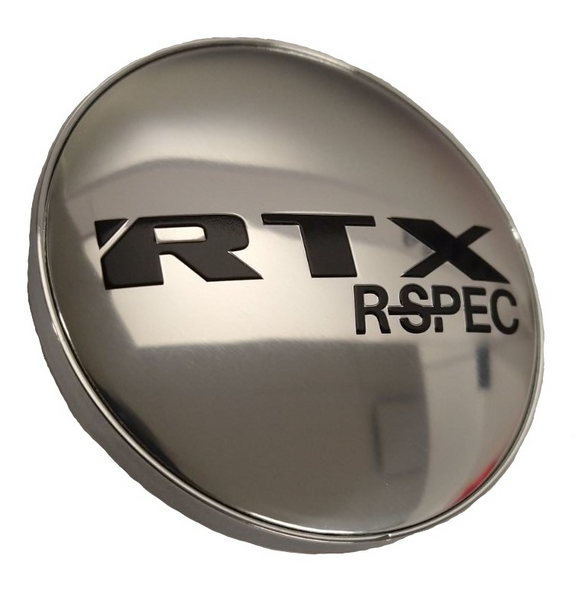 210K62ACRSBC - Center Cap Chrome RTX R-Spec Black with Chrome Background