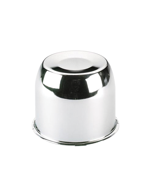 CD102S - Push Thru Chrome Closed Hub Cover 4.25" Dia 3.51" Tall