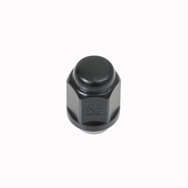 Acorn Satin Black Nut 2PC 60° Bulge Seat-12x1.25mm-21mm Hex-Premium