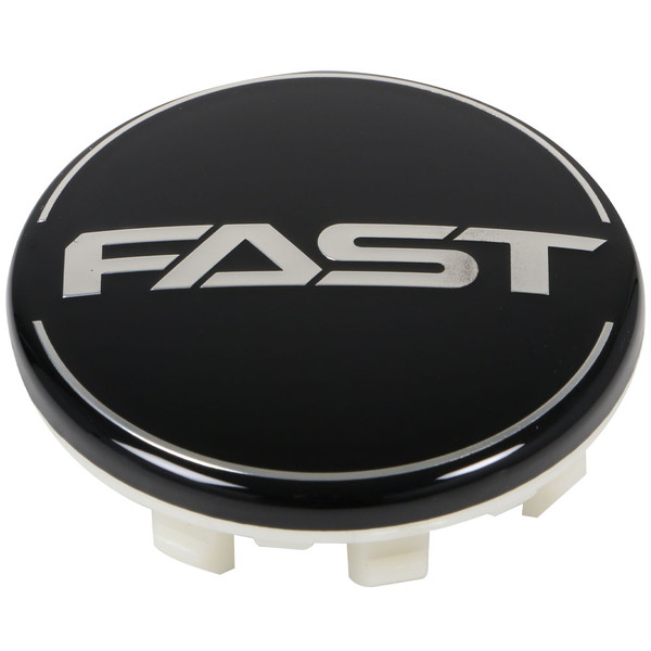 Beige Cap With Black Emblem With Chrome (Fast) Logo - Dome