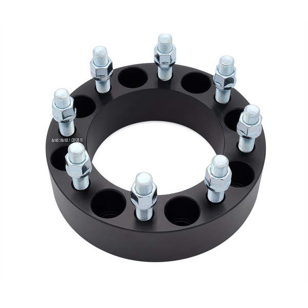 Billet Wheel Adapter-Black-8x165.1 to 8x165.1mm-Bore 126.2mm-Thickness 51mm (2.00'')-14x1.50mm