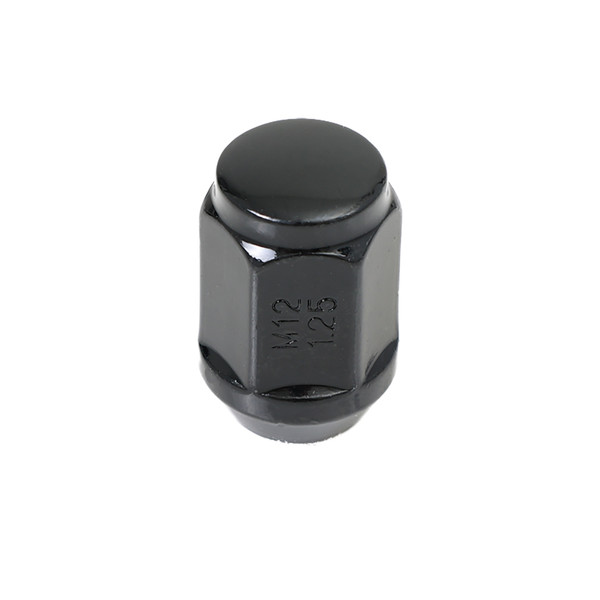 Acorn Black Nut 1PC 60° Bulge Seat-12x1.25mm-21mm Hex-Premium