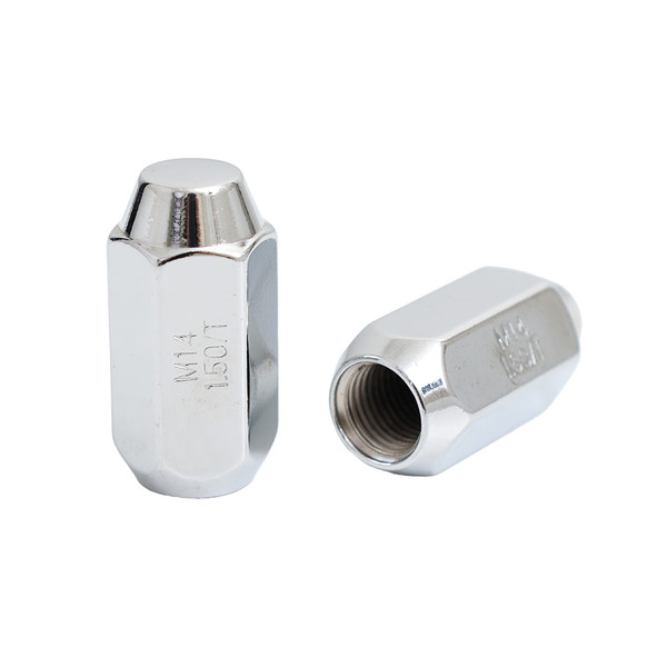 Acorn Chrome Long Nut 1PC 60° Seat-14x1.50mm-21mm Hex-Premium