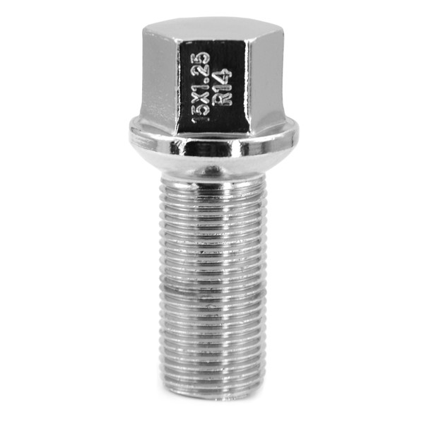 Acorn Chrome Bolt R14 Radius Seat-15x1.25mm-30mm Shank-17mm Hex-Premium