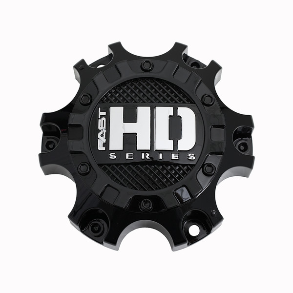 Gloss Black Cap With Gloss Black Hardware And Chrome Fast HD Series Logo