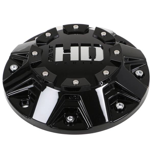 Gloss Black Cap With Chrome Hardware And Chrome Fast HD Series Logo