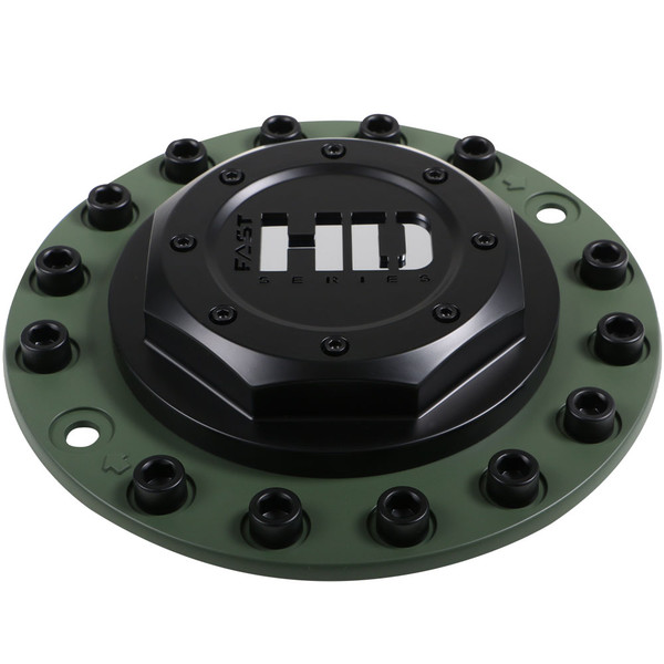 Satin Green Cap With Black Hardware And Chrome Fast HD Series Logo
