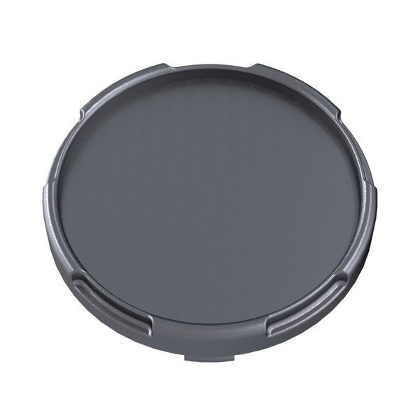 Brushed Matte Carbon Grey Metal Cap with Plastic Black Base (Emblem Separate)