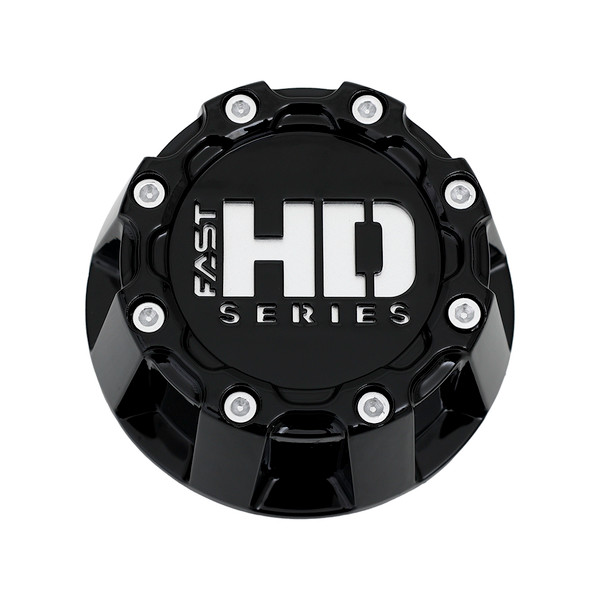 Gloss Black Cap With Gloss Silver Hardware And Silver Fast HD Series Logo