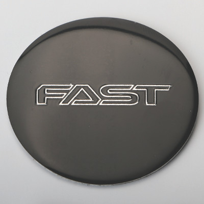Black Emblem With Chrome Outline (FAST) Logo - Dome