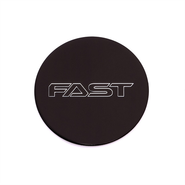 Black Emblem With Chrome Outline (FAST) Logo - Flat