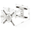 VIV62605  Swivel & tilt. TVs up to 75". Max VESA 400x400