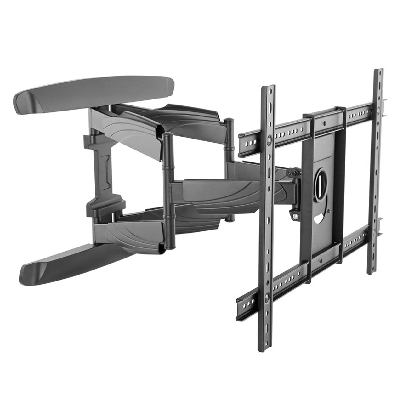 Fixed TV Mount for TVs, Up to 150 lb, VESA 100x100 to 600x400, Extra  Wide Wall Plate, Post-Installation Leveling, Lockable Arms, Quick  Release Cords