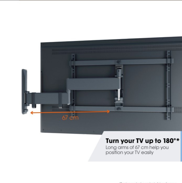 Support TV Mural Orientable Vogel's - Pour écrans 40-77", Jusqu'à 35 Kg, Pivotant 180°, Inclinaison 20°, VESA 600x400 - 10
