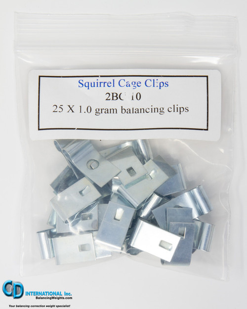 1.0 gram Squirrel Cage Balancing Clips 25 pack