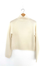 100% CASHMERE CROPPED TURTLE NECK NATURAL