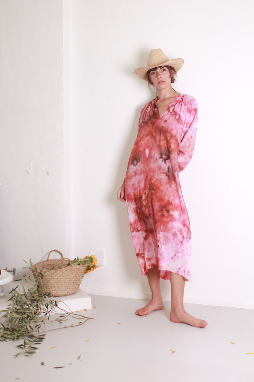 GAUZE 3/4 CUFF PEASANT DRESS PORTOFINO LOVE TANJANE